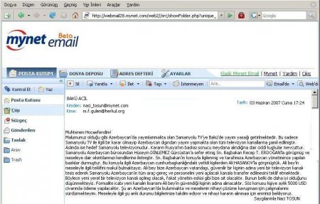 Fətullah Gülənə Azərbaycandan göndərilən “XəzərTV” ilə bağlı ilginc sənəd – Nurçular hələ də hanalın sahibləridir