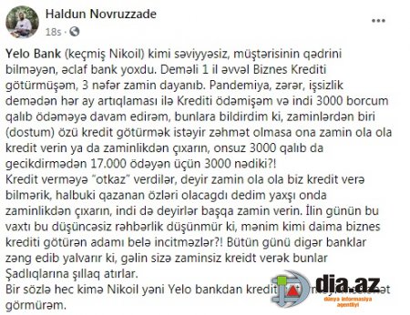 ""YeloBank"dakılar şadlıqlarına şıllaq atırlar..." ""YeloBank"dakılar şadlıqlarına şıllaq atırlar..."
