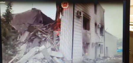Ermənilərin Şuşada "andiçmə mərasimi" keçirdiyi bina darmadağın edildi Ermənilərin Şuşada "andiçmə mərasimi" keçirdiyi bina darmadağın edildi