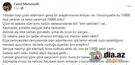 "Camaat gözümüz görə-görə sərçə kimi qırılır..." "Camaat gözümüz görə-görə sərçə kimi qırılır..."
