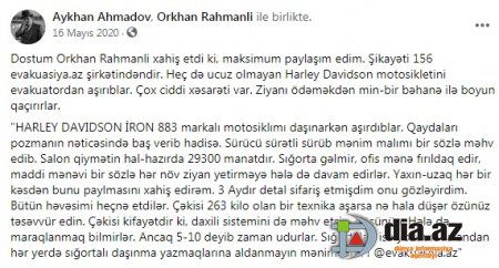 "156 evakuasiya" vətəndaşa 30 min ziyan vurdu... "156 evakuasiya" vətəndaşa 30 min ziyan vurdu...