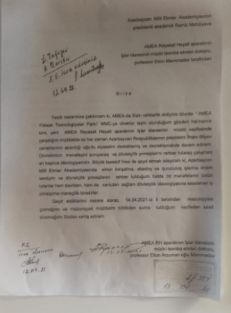 Ramiz Mehdiyevi DƏLİ edən bir məktubda nələr deyilir? Ramiz Mehdiyevi DƏLİ edən bir məktubda nələr deyilir?