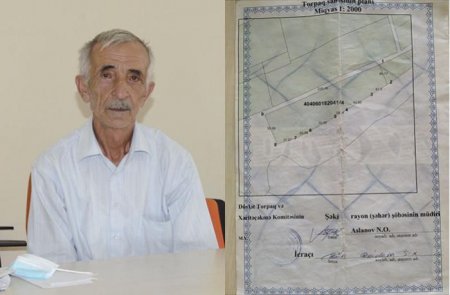 Şəkidə vətəndaşın torpağı zorla əlində alınır? Şəkidə vətəndaşın torpağı zorla əlində alınır?