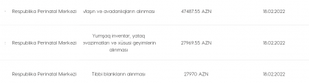 Respublika Perinatal Mərkəzində şübhəli tenderlər Respublika Perinatal Mərkəzində şübhəli tenderlər