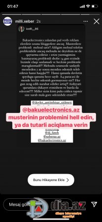 "Baku Electronics"dən şikayətlər bitmək bilmir ki bilmir... "Baku Electronics"dən şikayətlər bitmək bilmir ki bilmir...