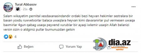 Hiddətlənən ata həkimlərə: `Allah BƏLANIZI VERSİN...` Hiddətlənən ata həkimlərə: `Allah BƏLANIZI VERSİN...`