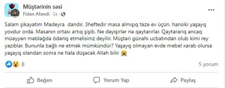 İstifadə etmədikləri mebel korlansa da... İstifadə etmədikləri mebel korlansa da...