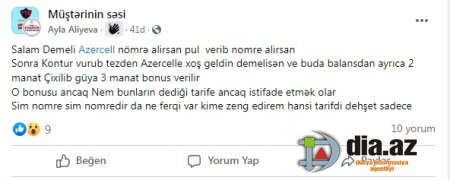 Bu da `Azercell`in XOŞGƏLDİNİ... Bu da `Azercell`in XOŞGƏLDİNİ...