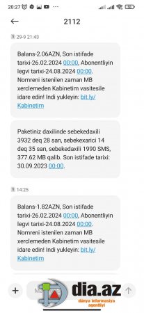 'Azercell'dən müştərisinə BALANS TƏLƏSİ 'Azercell'dən müştərisinə BALANS TƏLƏSİ