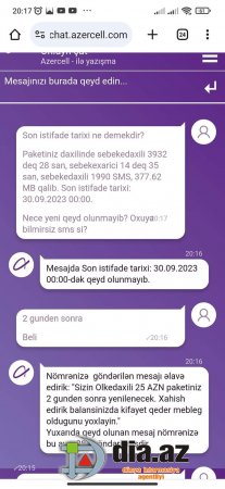'Azercell'dən müştərisinə BALANS TƏLƏSİ 'Azercell'dən müştərisinə BALANS TƏLƏSİ