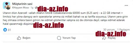 Müştərisi “Azercell”i YERLƏ BİR ETDİ... Müştərisi “Azercell”i YERLƏ BİR ETDİ...