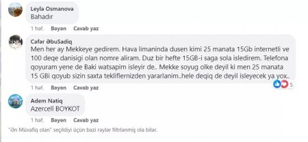 Müştəriləri “Azercell”i BOYKOTA SƏSLƏDİ... Müştəriləri “Azercell”i BOYKOTA SƏSLƏDİ...