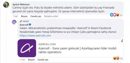 Müştəriləri “Azercell”i BOYKOTA SƏSLƏDİ... Müştəriləri “Azercell”i BOYKOTA SƏSLƏDİ...
