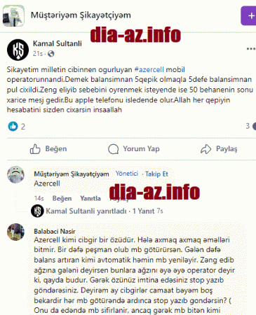 " `Azercell` kimi cibgir bir özüdür..." " `Azercell` kimi cibgir bir özüdür..."