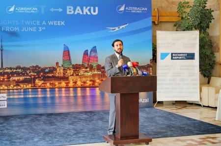 Buxarestdə AZAL-ın ilk reysinin mərasimi keçirildi Buxarestdə AZAL-ın ilk reysinin mərasimi keçirildi