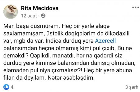 “Azercell” abunəçilərinin balansından gizli pul silir? “Azercell” abunəçilərinin balansından gizli pul silir?