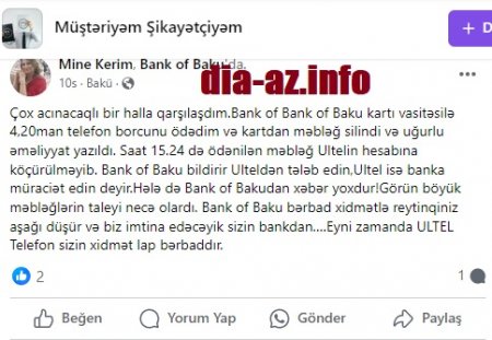 "İmtina edəcəyik sizin bankdan..." "İmtina edəcəyik sizin bankdan..."