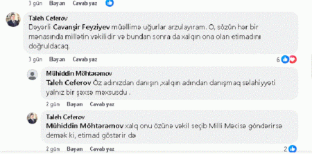 Cavanşir Feyziyevin böyük qorxusu... Cavanşir Feyziyevin böyük qorxusu...