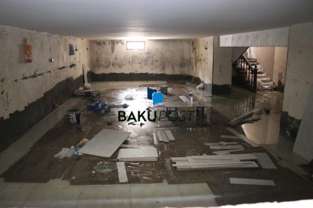 Mərdəkanda çirkab suları evlərə dolur 